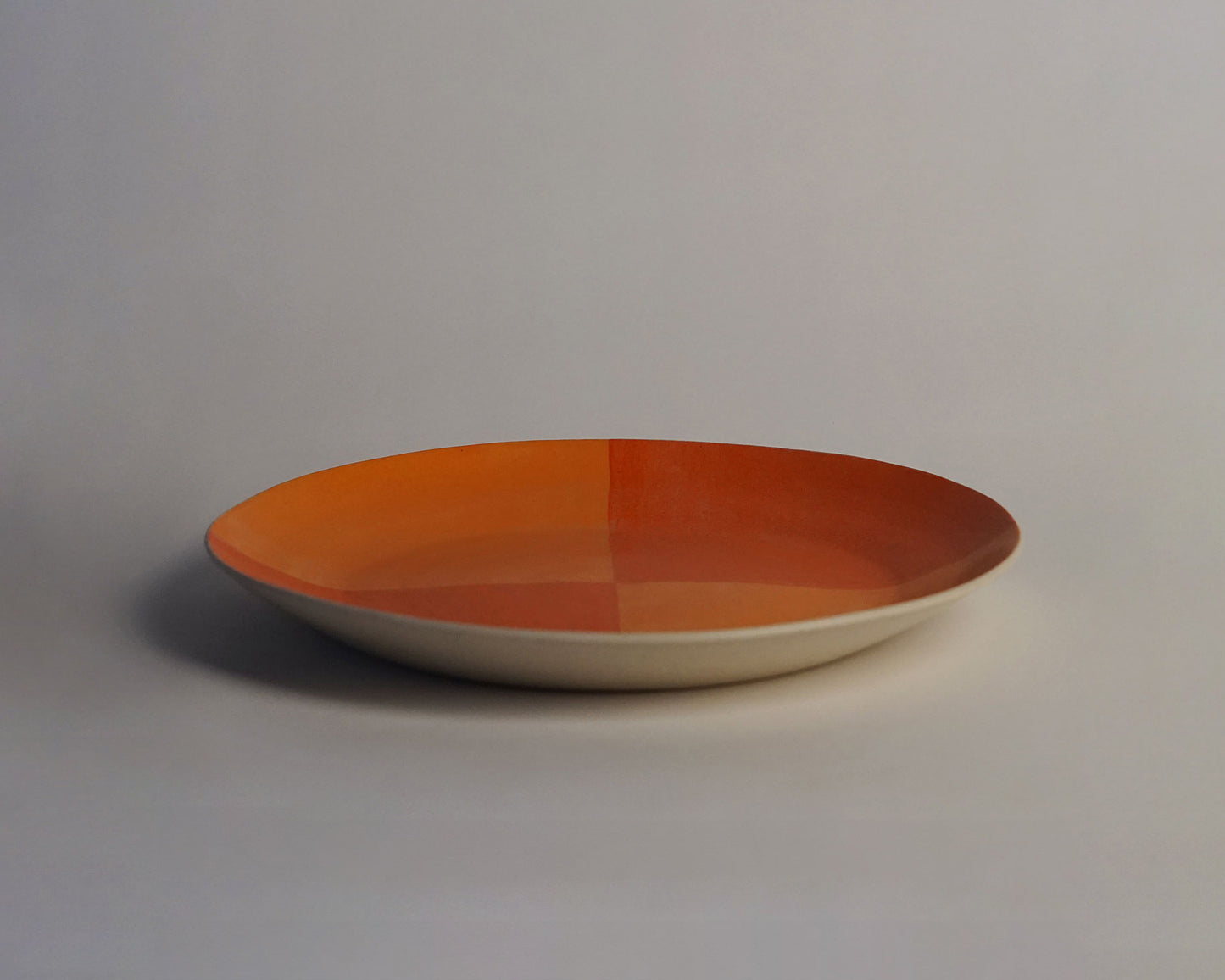 Tangerine Checked Serving Platter