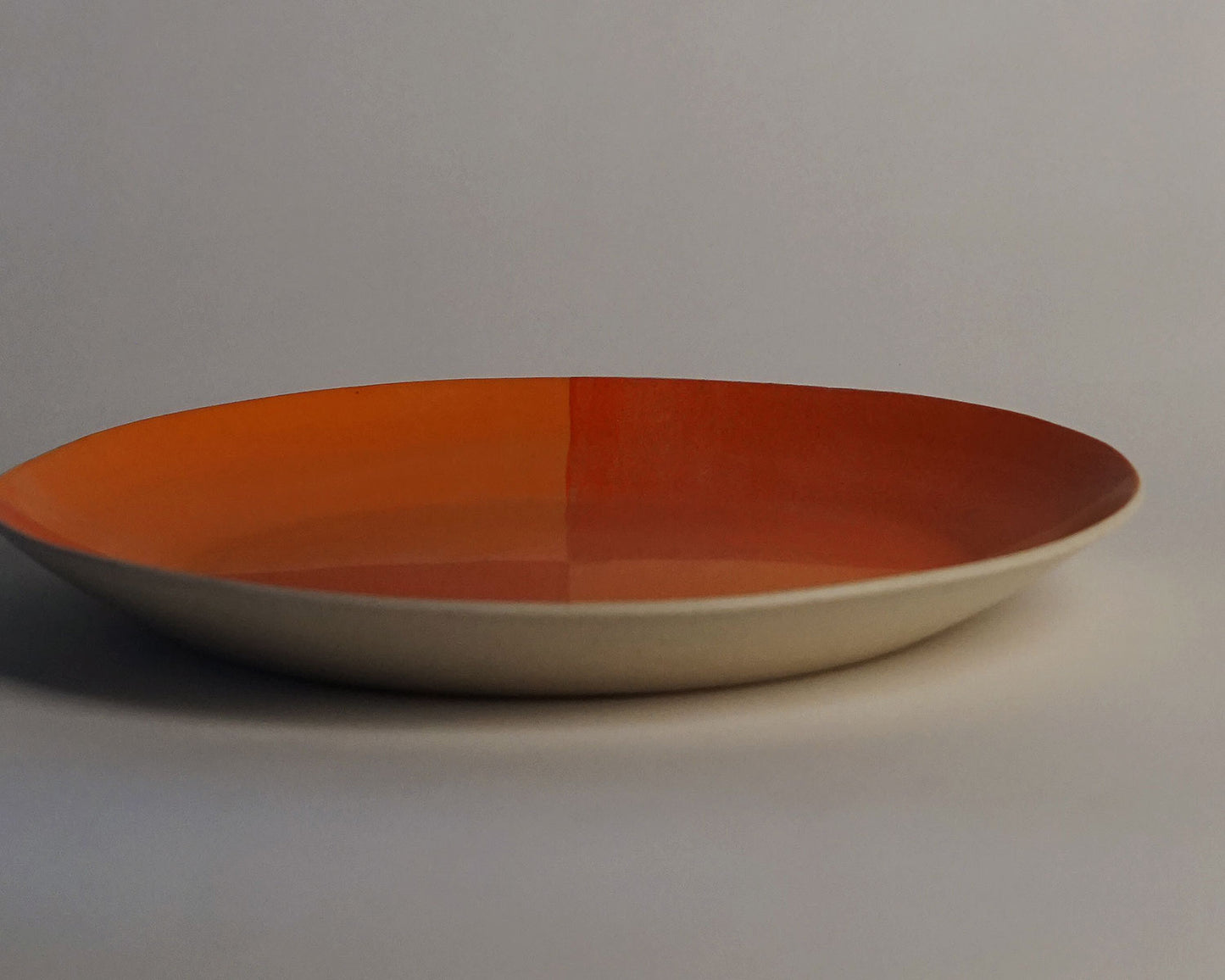 Tangerine Checked Serving Platter