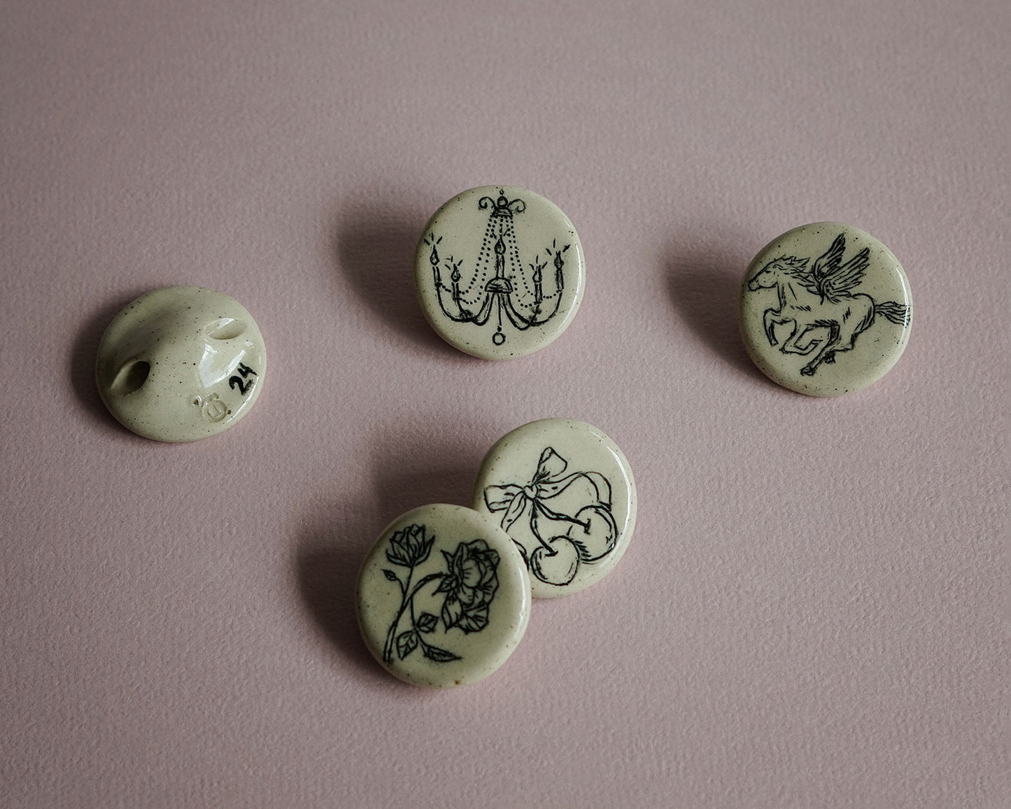 Carved Dream Girl Buttons