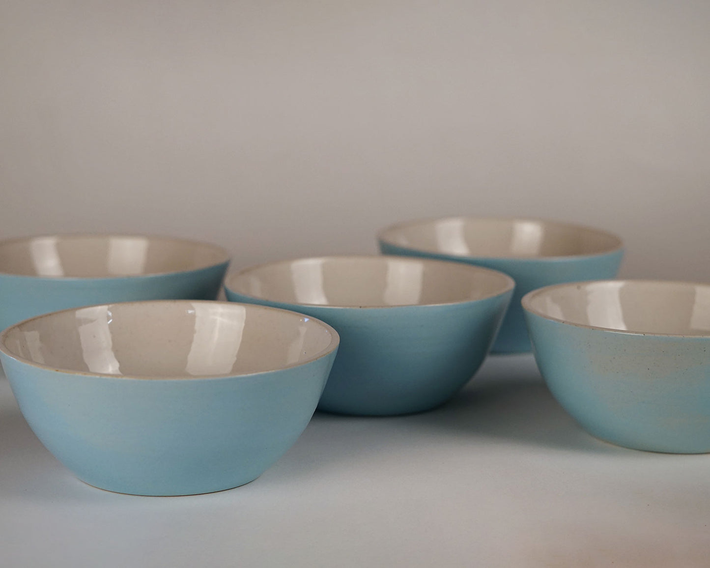 Cloudless Sky Blue Cereal Bowl Set