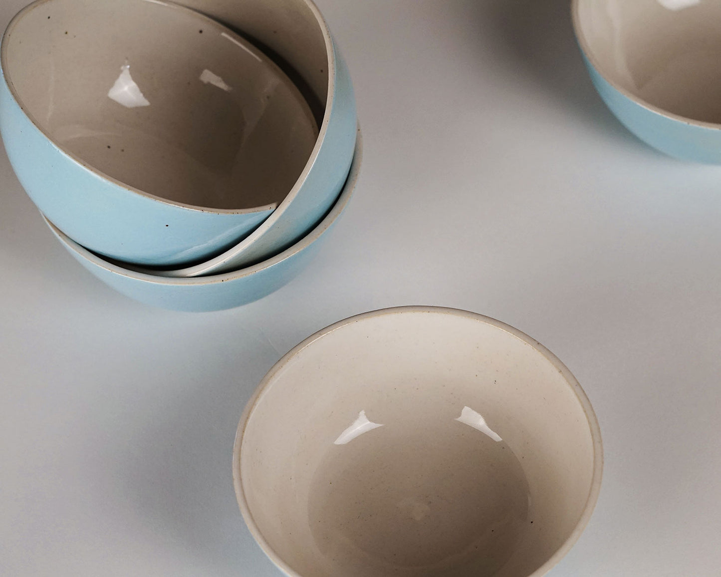 Cloudless Sky Blue Cereal Bowl Set